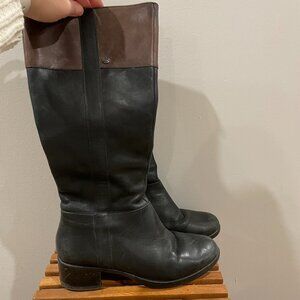 Rockport Women’s Leather Knee-High Boots | Black & Brown | Size 8